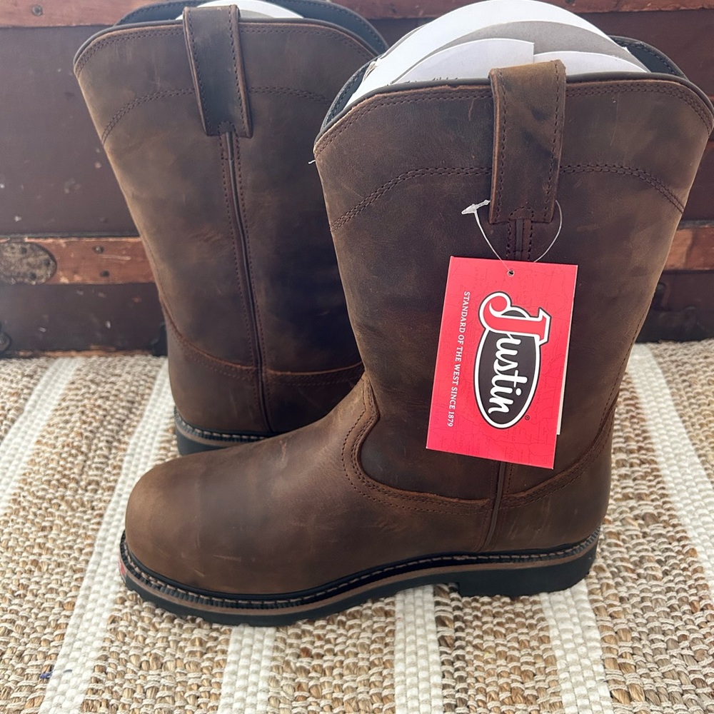 Justin Boots Men's Dark Brown Western Boots